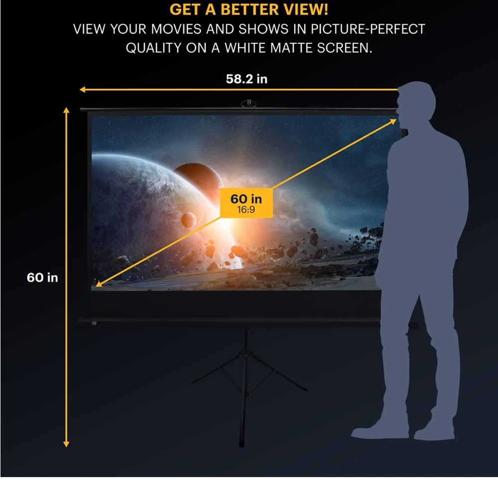 Kodak White Matte Projector Screen - Picture 2 of 3